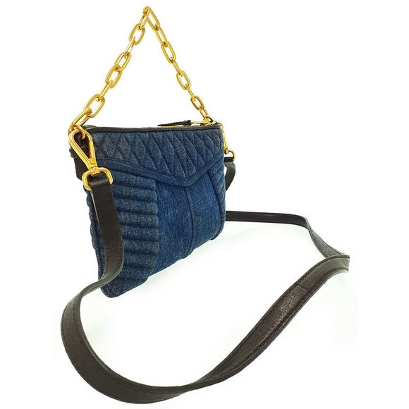 Miu Miu Denim 2way Handbag Black - Picture 2 of 9